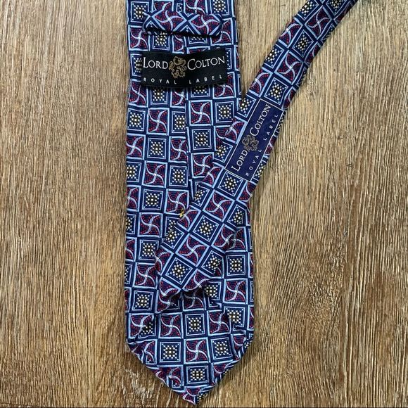 Lord Colton Royal Label Silk Necktie Handmade - Picture 6 of 6